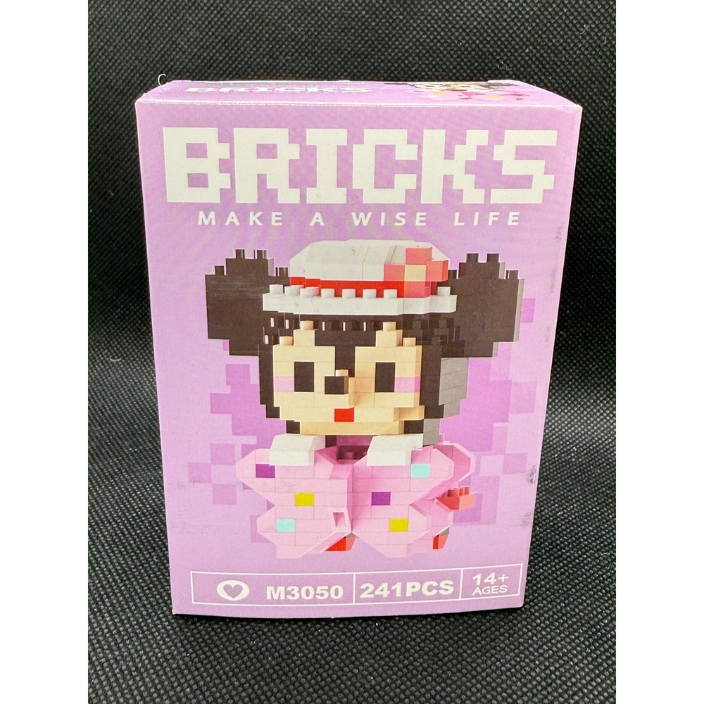 Bricks M3050 Micro Building Block Set 241 Pieces Pink  Minnie Mouse New